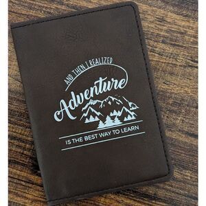 2/$30 Ladies Brown Adventure Passport Case